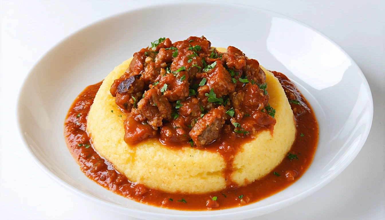 polenta e sugo di salsiccia